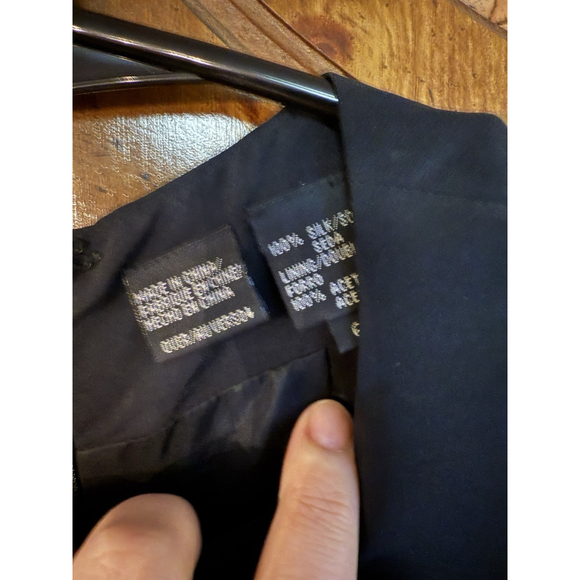 VTG Liz Clairborne Silk Long Sleeve Floral Peony Print Cocktail Party Dress Sz 6 - Picture 4 of 8